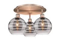 Ballston Semi-Flush Mount Satin Nickel Glass