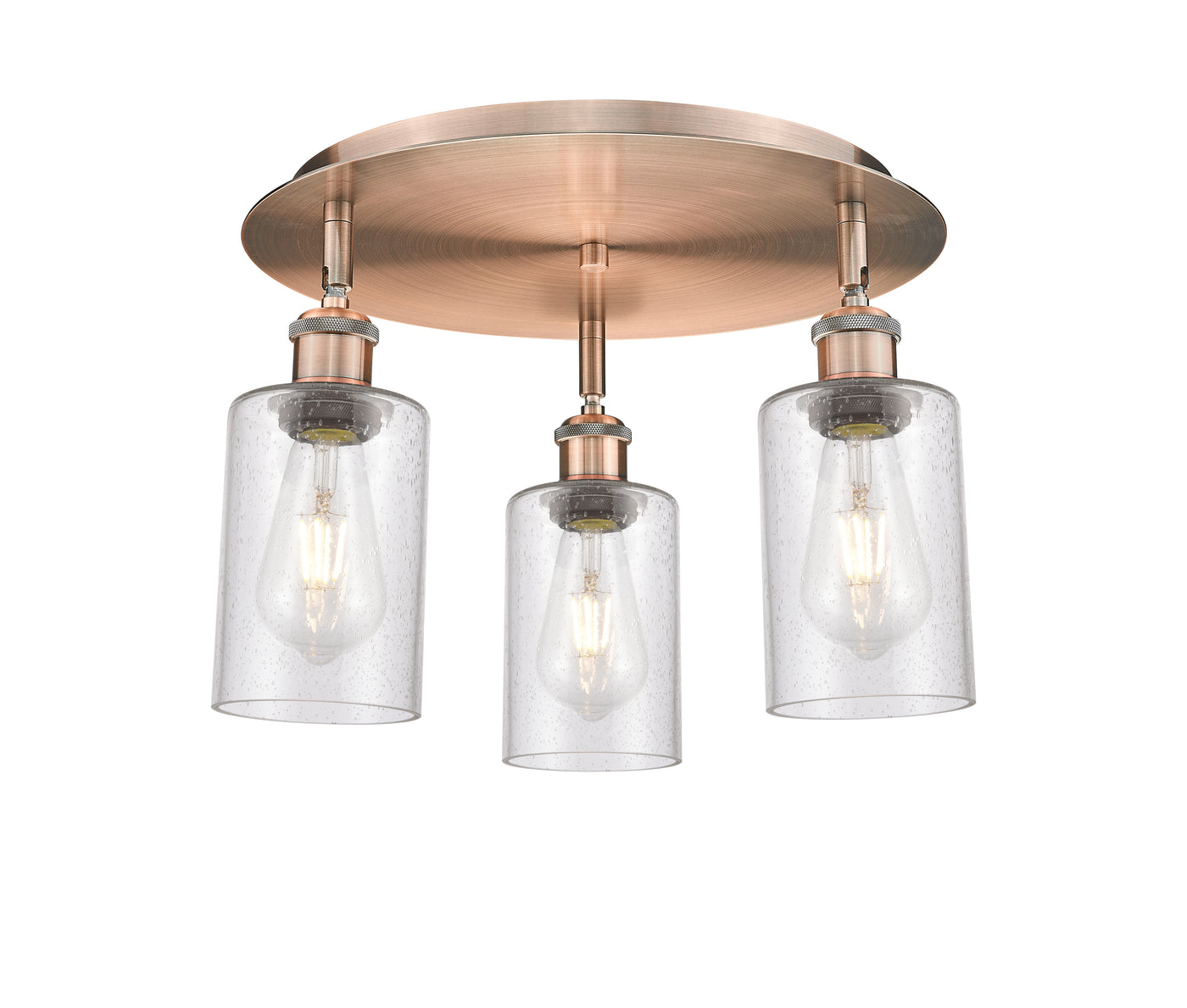 Ballston Semi-Flush Satin Nickel Brass