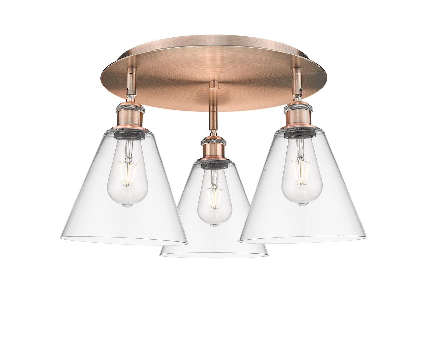 Ballston Semi-Flush Mount Satin Nickel Finish