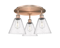 Ballston Semi-Flush Mount Satin Nickel Finish