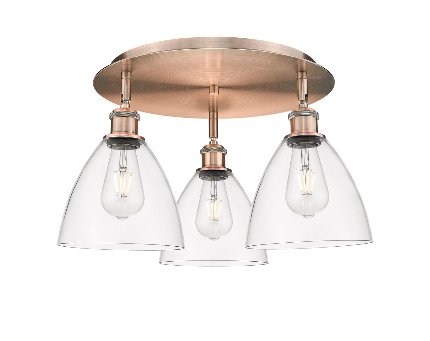 Ballston Semi-Flush Mount Satin Nickel