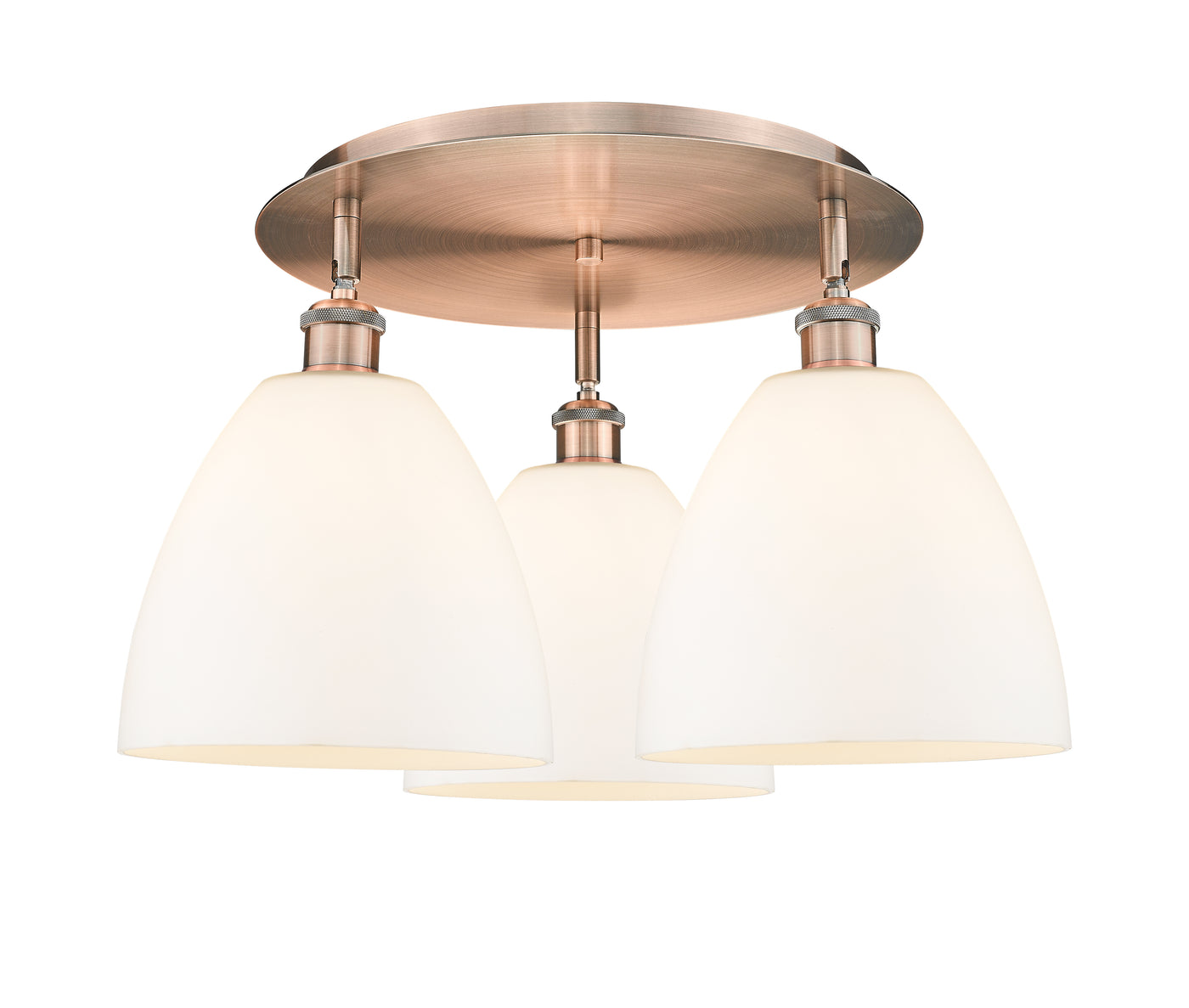 Ballston Semi-Flush Mount Satin Nickel Brass