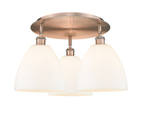Ballston Semi-Flush Mount Satin Nickel Brass