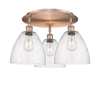 Ballston Semi-Flush Mount Satin Nickel Brass