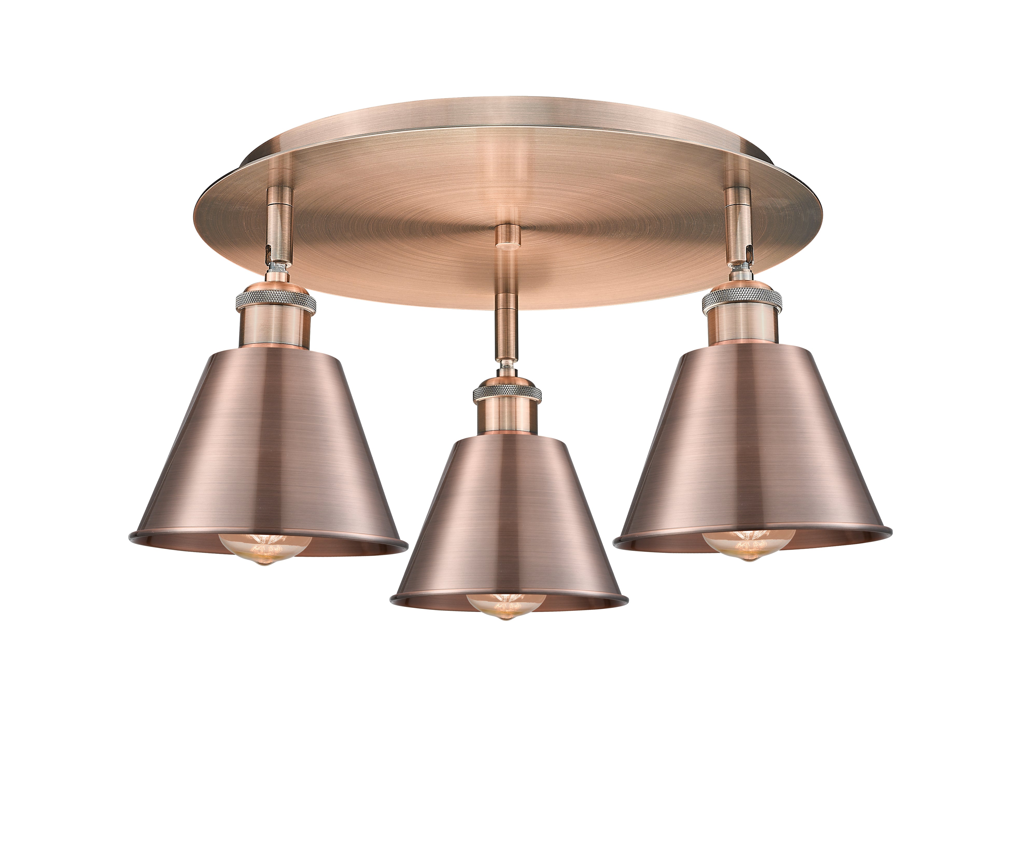 Ballston Semi-Flush Mount Satin Nickel