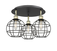 Ballston Semi-Flush Mount Satin Nickel Cast Brass