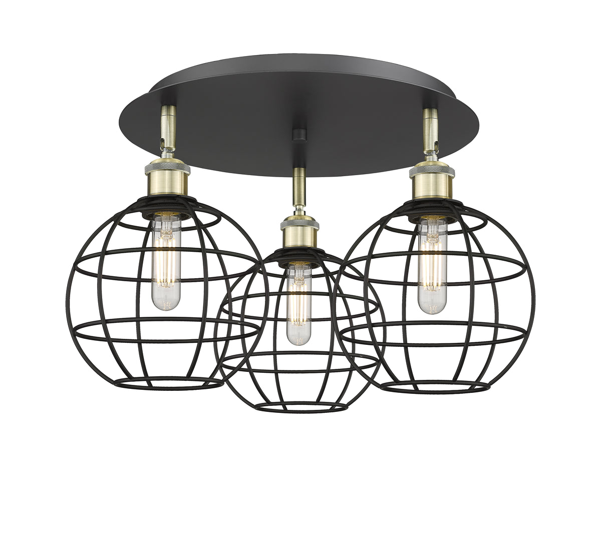 Lake Placid 20-Inch 3-Light Semi-Flush Mount