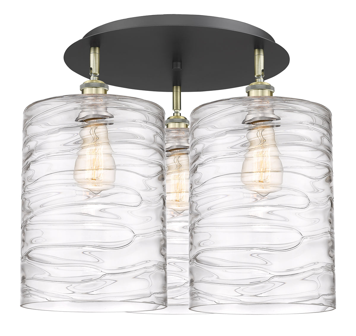 Cobbleskill 21-Inch 3-Light Semi-Flush Mount Dimmable