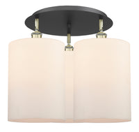 Ballston Semi-Flush Mount Satin Nickel Brass