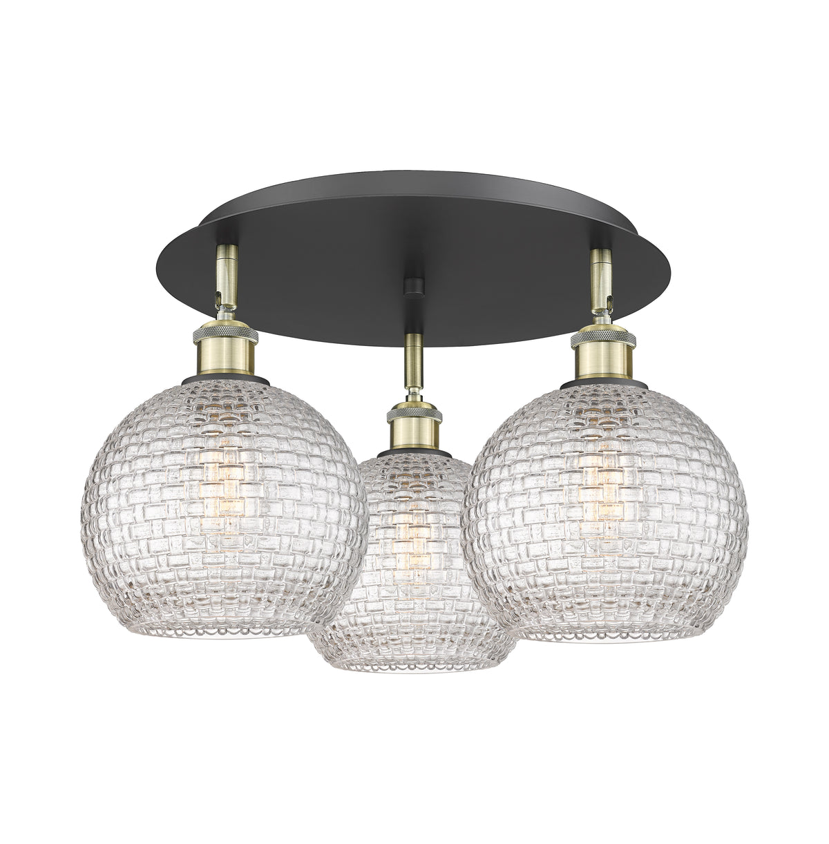 Athens 20-Inch 3-Light Semi-Flush Mount Dimmable