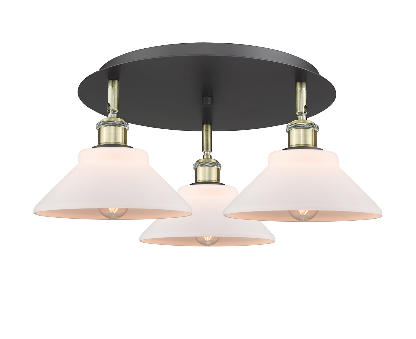 Ballston Semi-Flush Mount Satin Nickel Glass