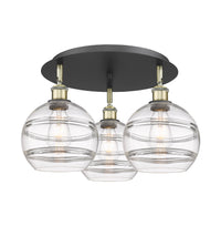 Ballston Semi-Flush Mount Satin Nickel Glass