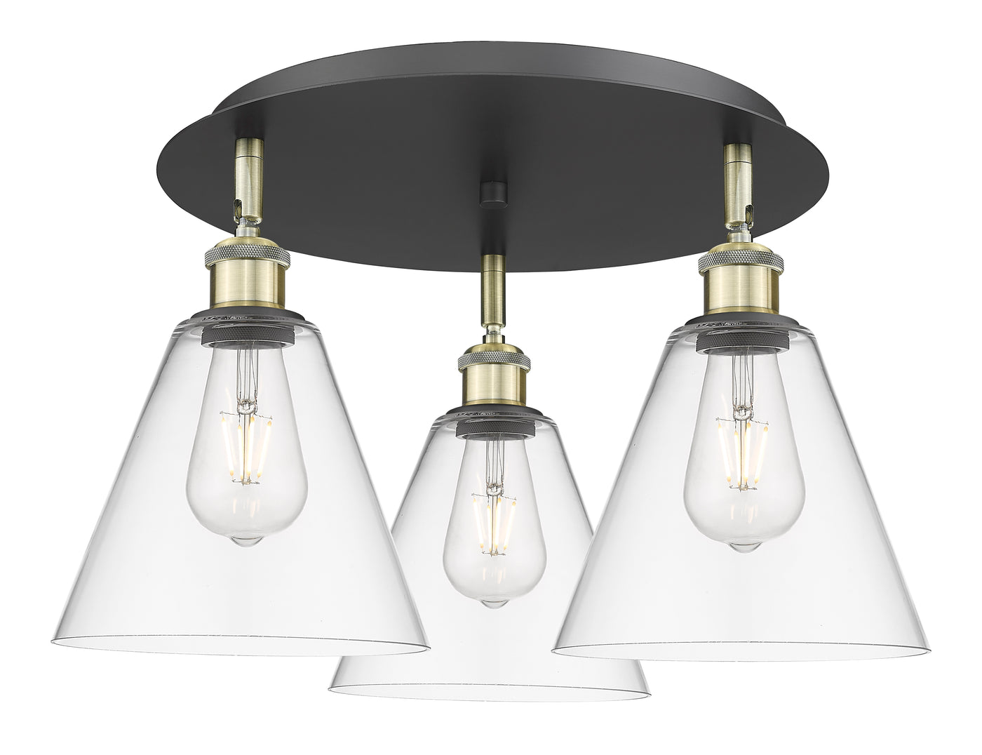 Ballston Semi-Flush Mount Satin Nickel Finish