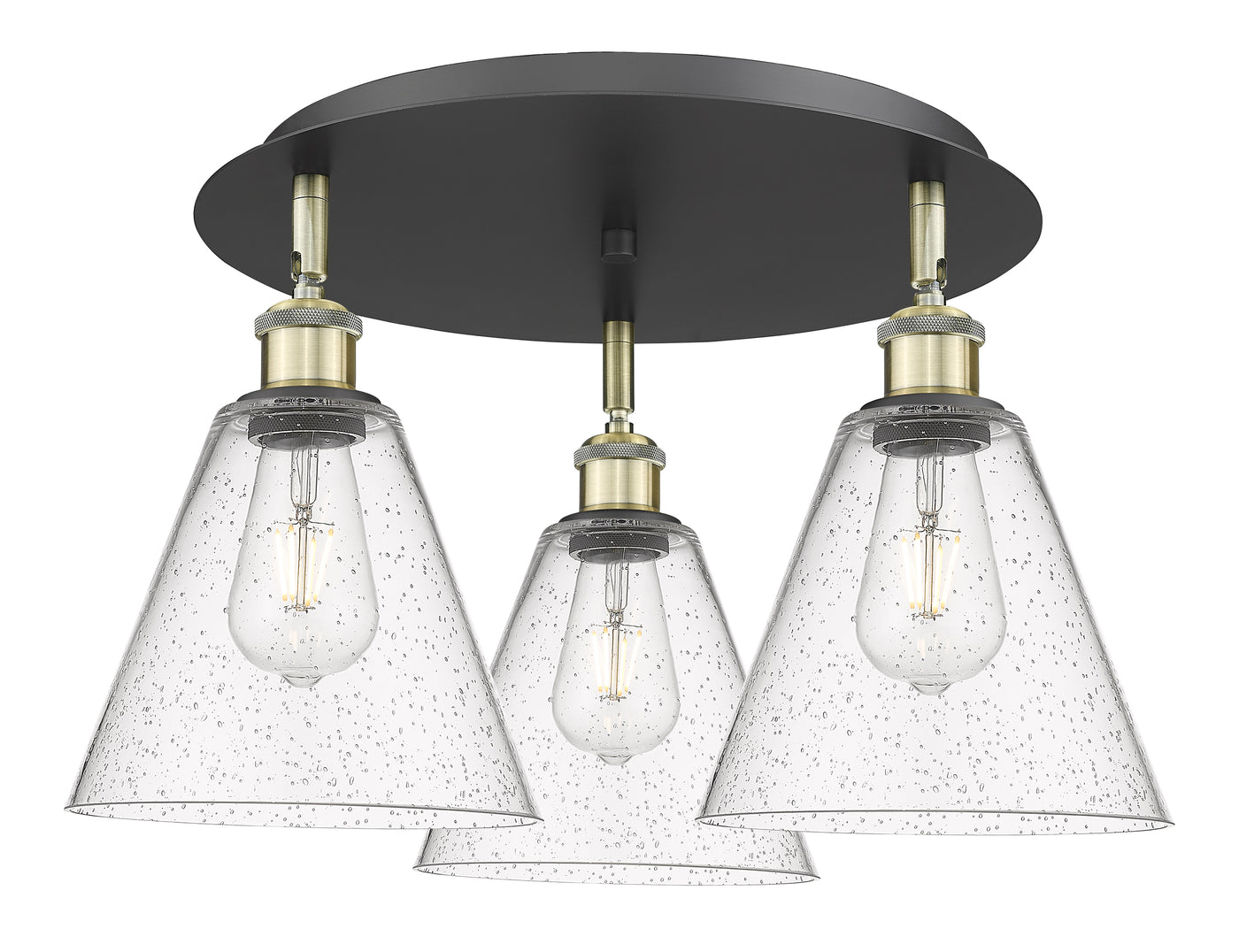Ballston Semi-Flush Mount Satin Nickel Finish