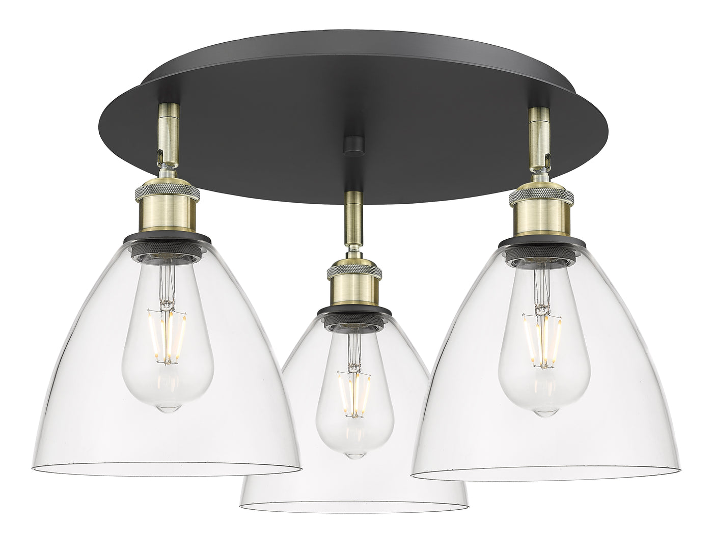 Ballston Semi-Flush Mount Satin Nickel