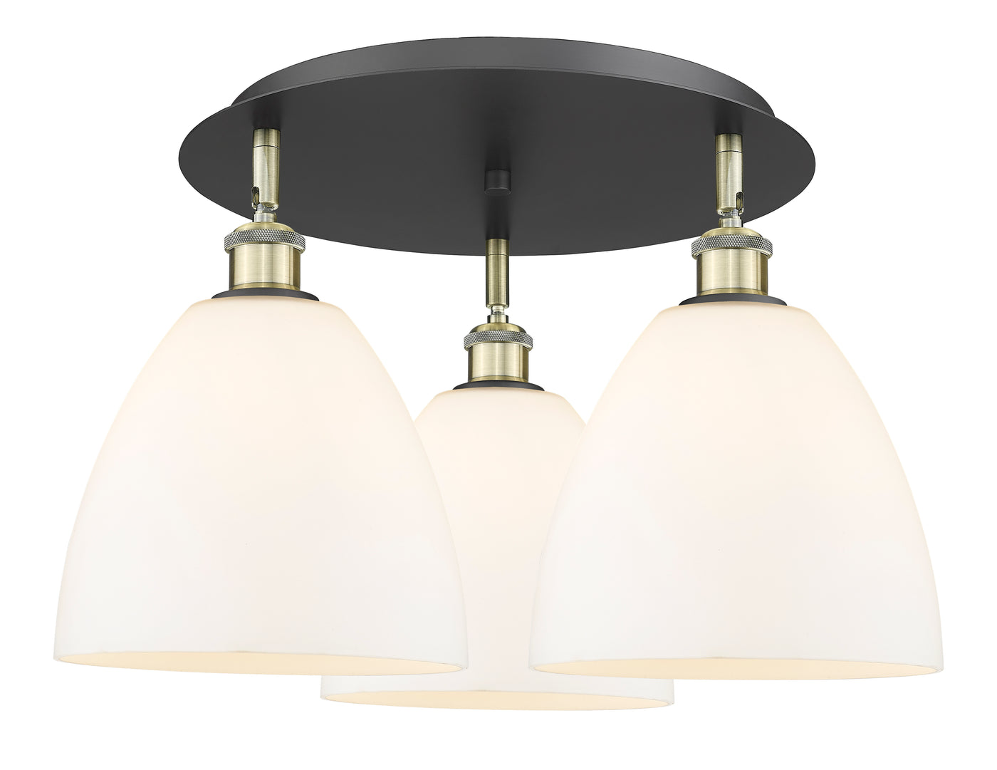Ballston Semi-Flush Mount Satin Nickel Brass