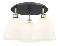 Ballston Semi-Flush Mount Satin Nickel Brass