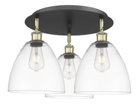 Ballston Semi-Flush Mount Satin Nickel Brass