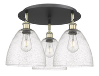 Ballston Semi-Flush Mount Satin Nickel Brass