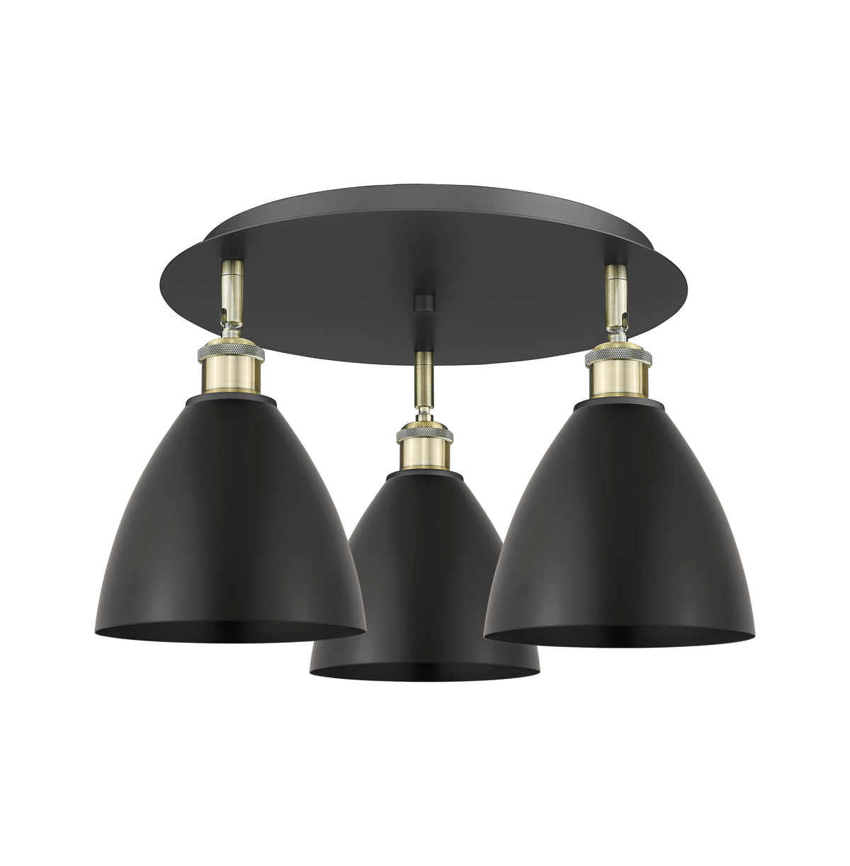 Bristol 19-Inch 3-Light Semi-Flush Mount Metal Shade