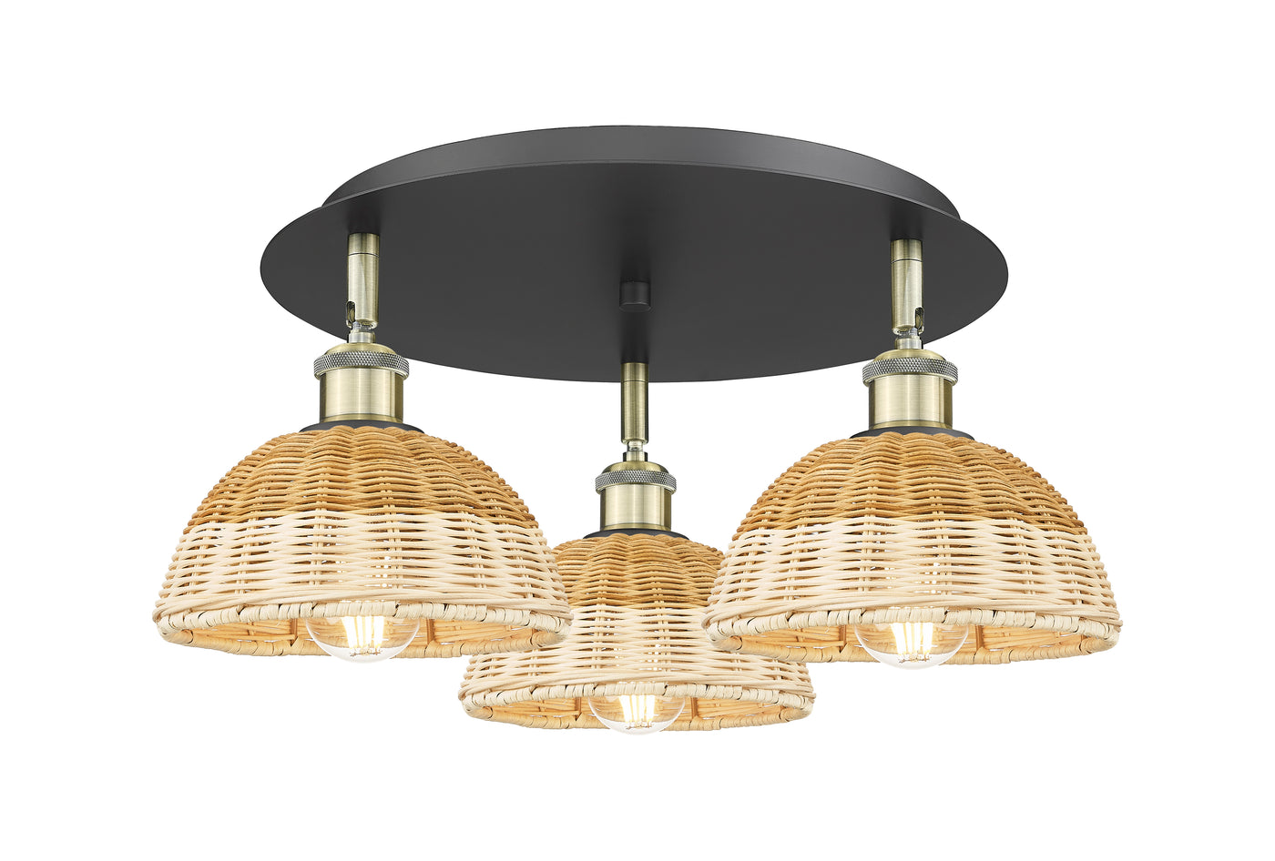 Ballston Semi-Flush Satin Nickel Brass