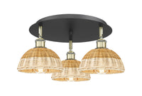 Ballston Semi-Flush Satin Nickel Brass