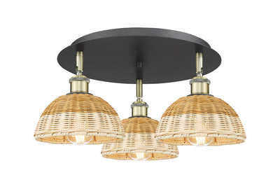 Ballston Semi-Flush Satin Nickel Brass