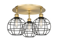Ballston Semi-Flush Mount Satin Nickel Cast Brass