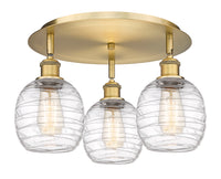 Ballston Semi-Flush Mount Satin Nickel Glass