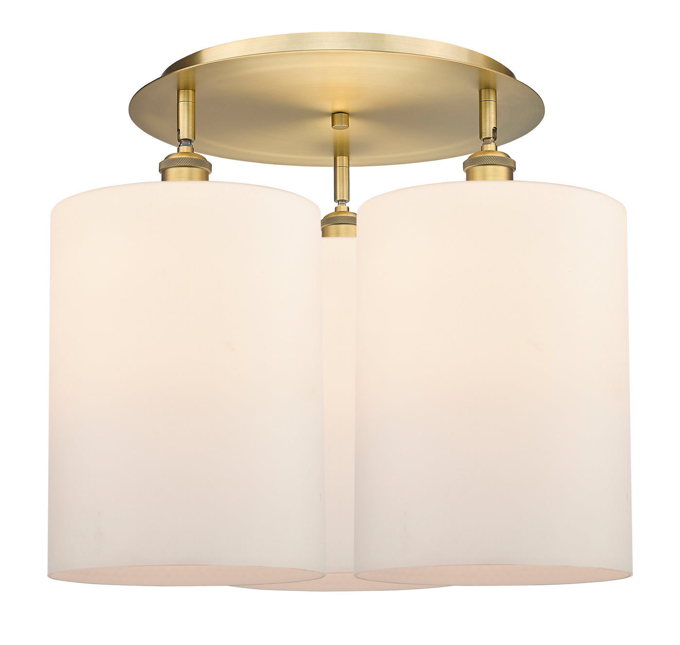 Ballston Semi-Flush Mount Satin Nickel Brass