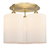 Ballston Semi-Flush Mount Satin Nickel Brass