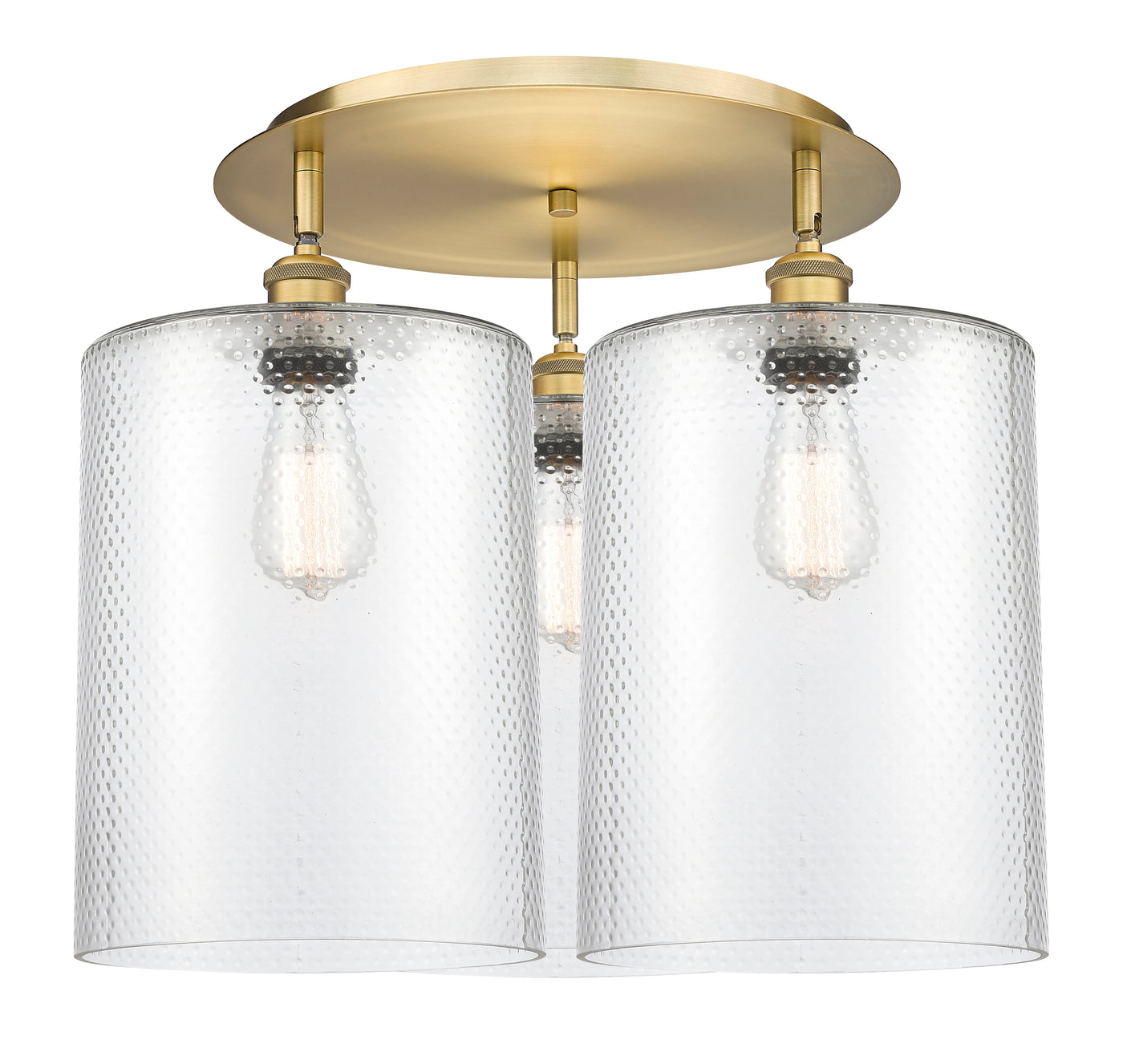 Ballston Semi-Flush Mount Satin Nickel Brass
