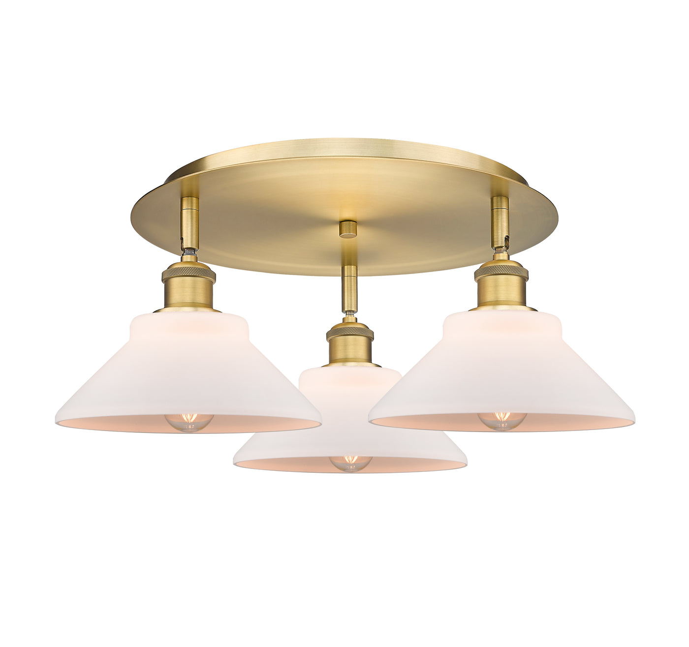 Ballston Semi-Flush Mount Satin Nickel Glass