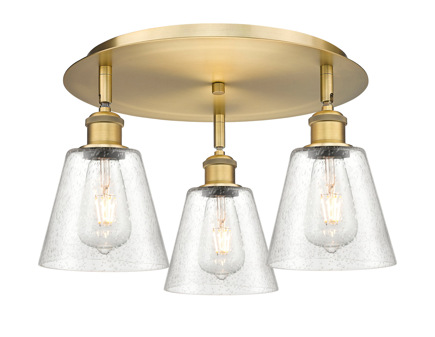 Ballston Semi-Flush Mount Satin Nickel