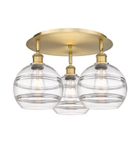 Ballston Semi-Flush Mount Satin Nickel Glass