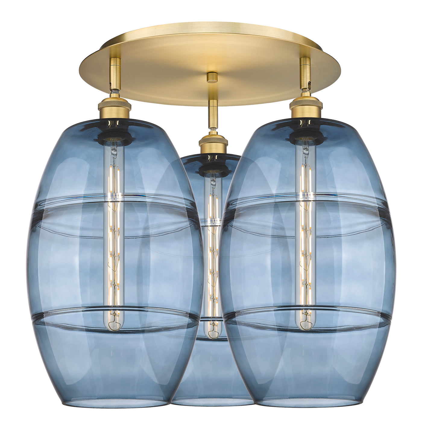Ballston Semi-Flush Mount Satin Nickel