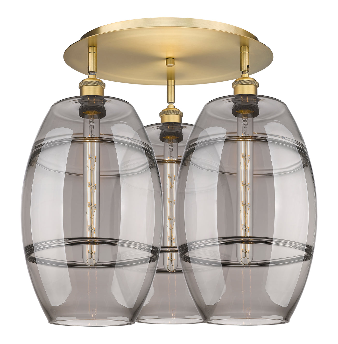 Ballston Semi-Flush Mount Satin Nickel