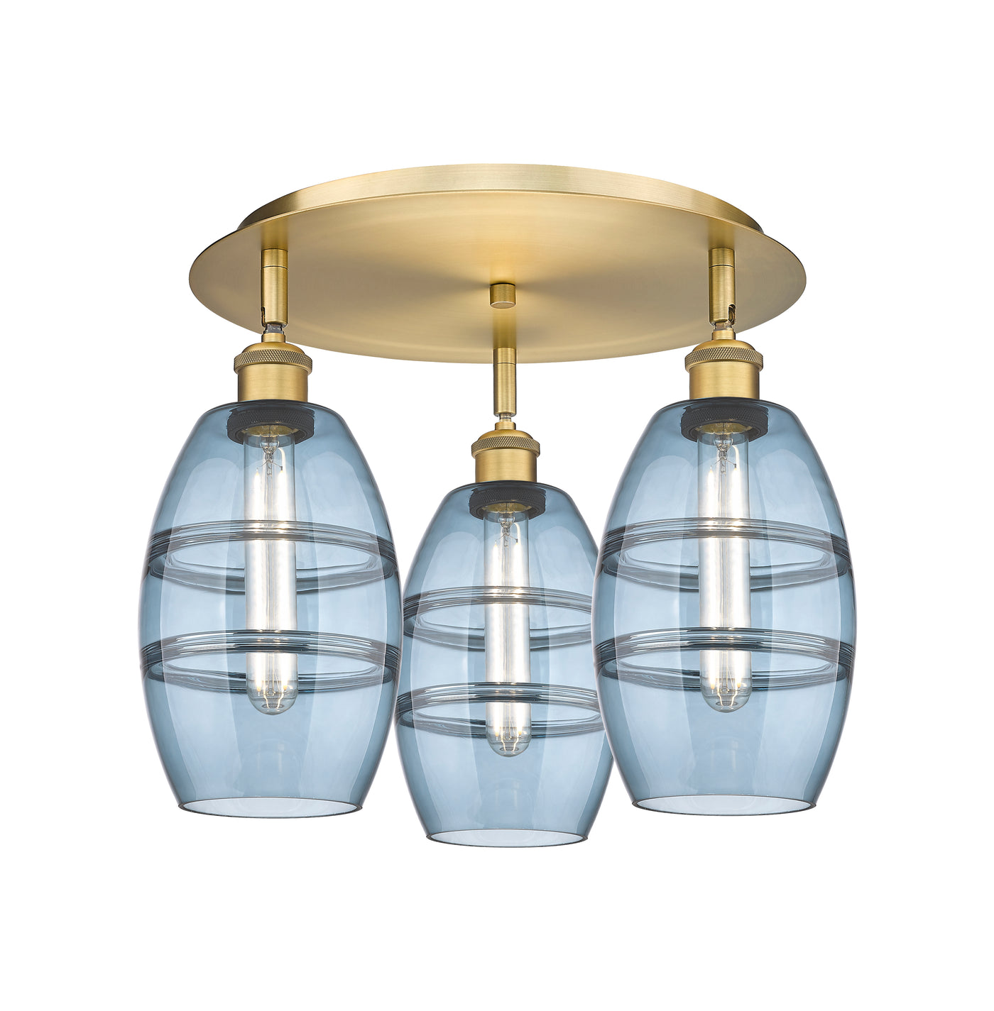 Ballston Semi-Flush Mount Satin Nickel