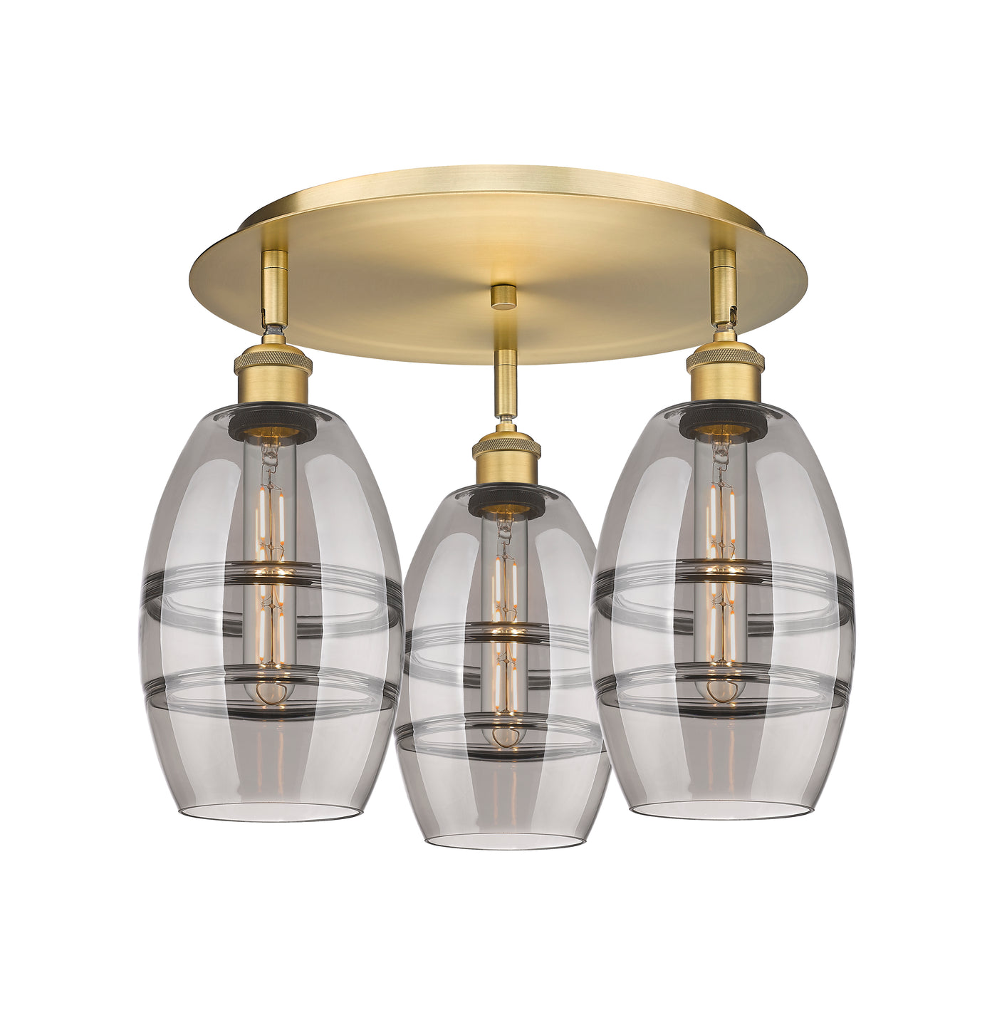 Ballston Semi-Flush Mount Satin Nickel