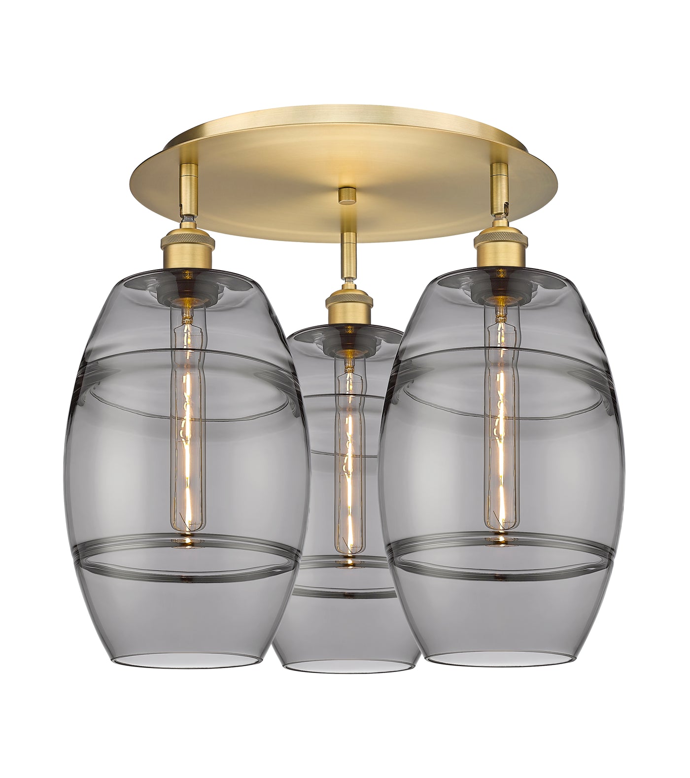 Ballston Semi-Flush Mount Satin Nickel