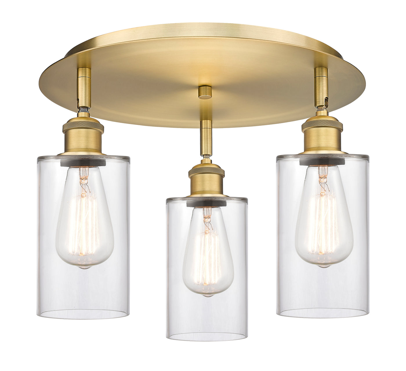 Ballston Semi-Flush Satin Nickel Brass