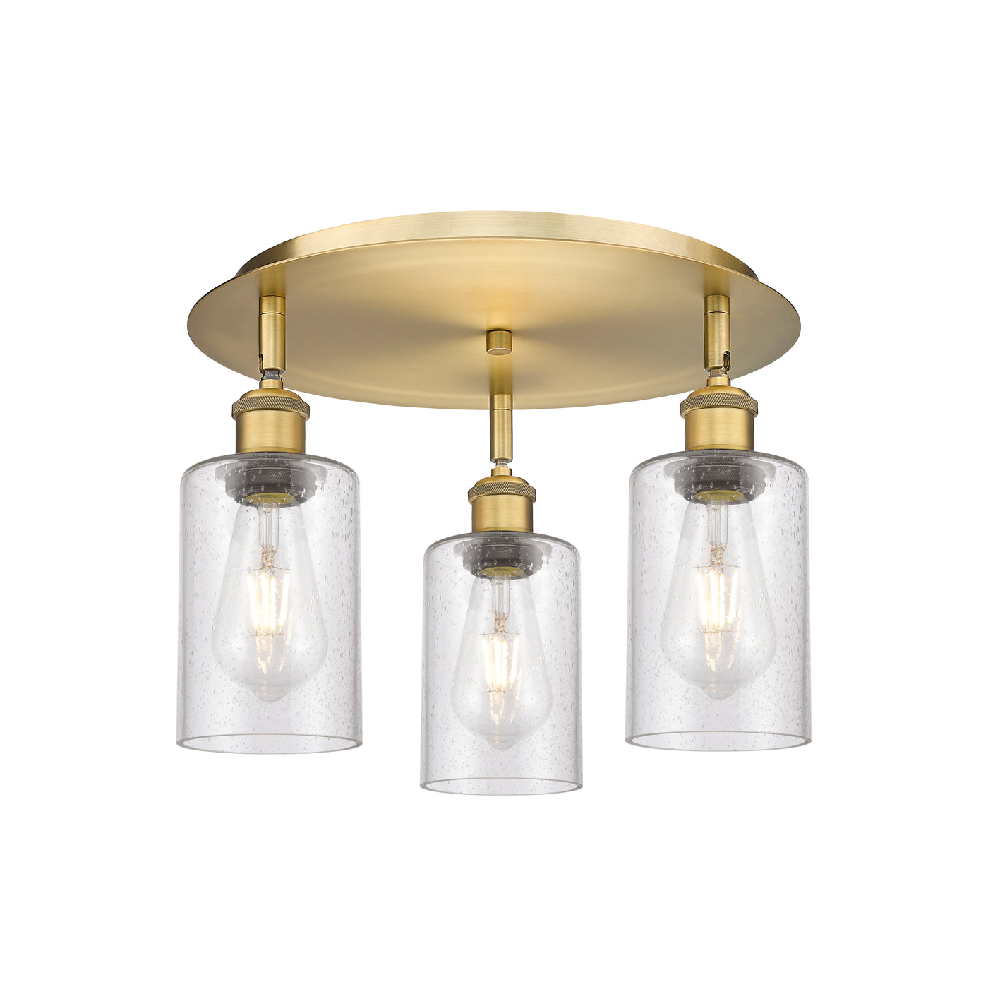 Ballston Semi-Flush Satin Nickel Brass
