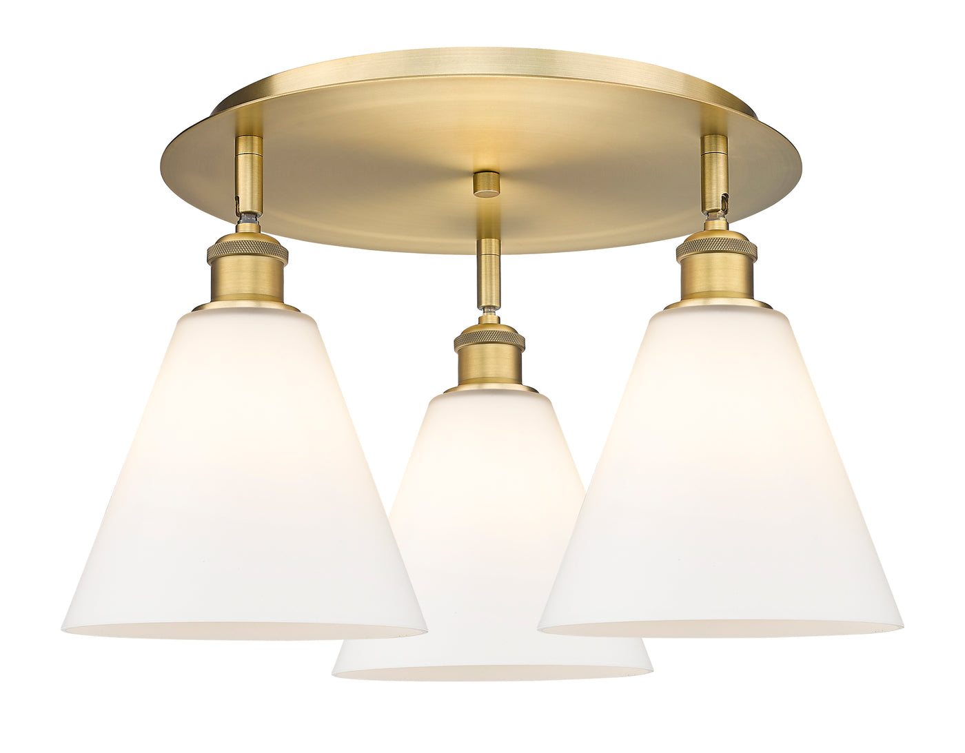 Ballston Semi-Flush Mount Satin Nickel Finish