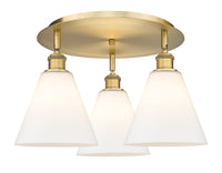 Ballston Semi-Flush Mount Satin Nickel Finish