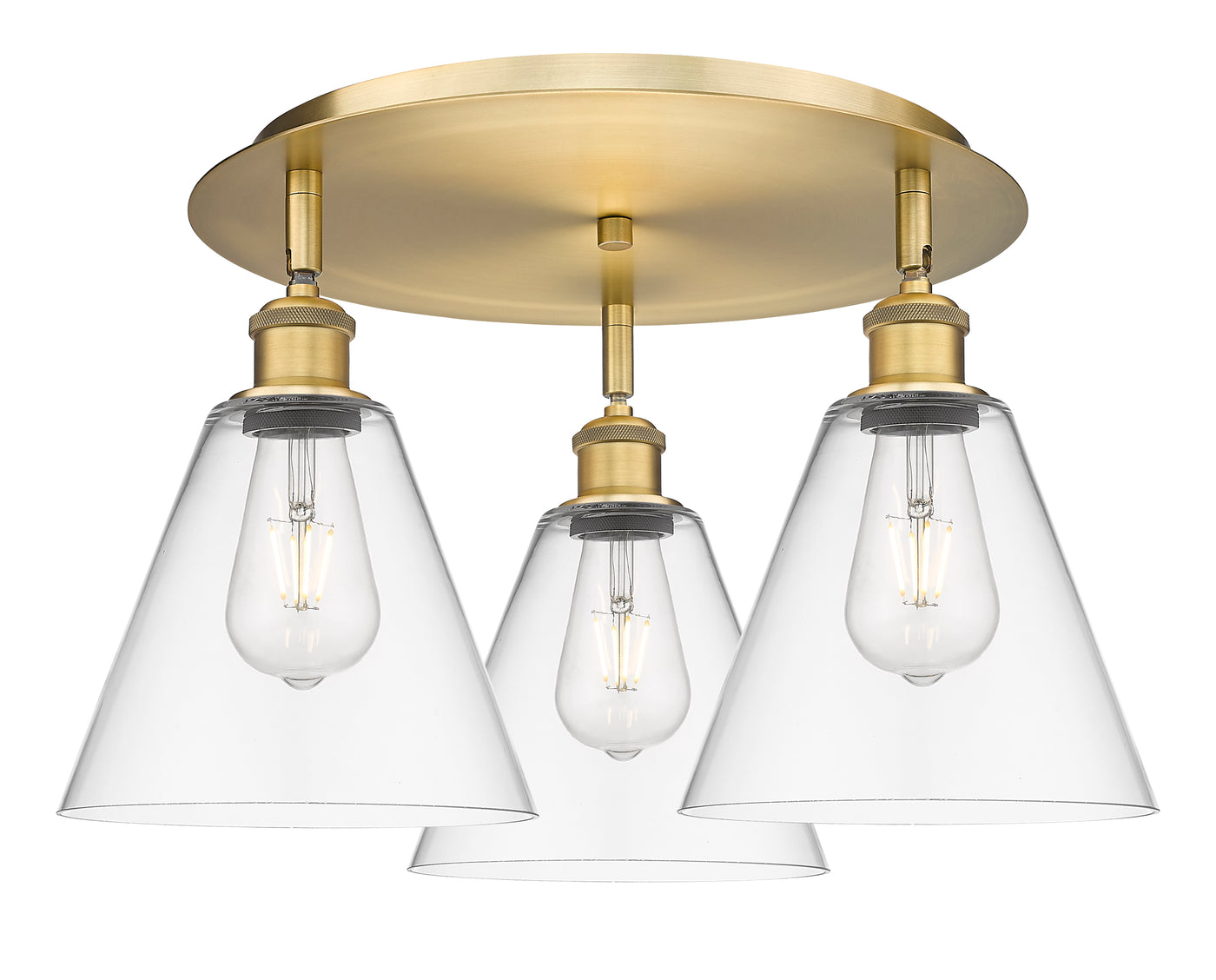 Ballston Semi-Flush Mount Satin Nickel Finish