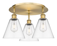 Ballston Semi-Flush Mount Satin Nickel Finish