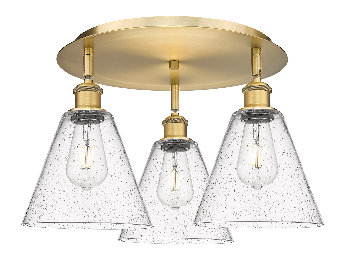 Ballston Semi-Flush Mount Satin Nickel Finish