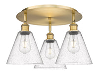 Ballston Semi-Flush Mount Satin Nickel Finish