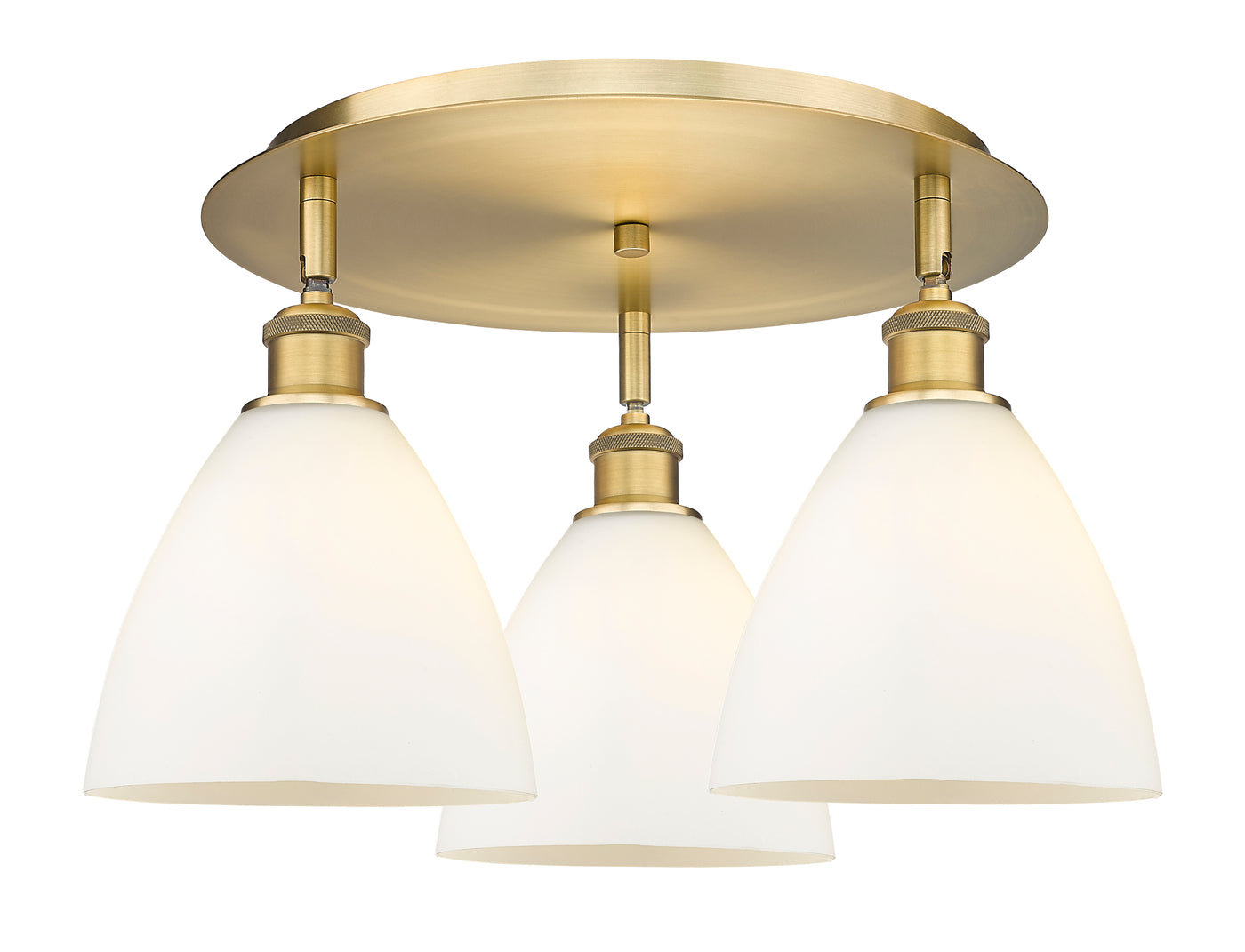 Ballston Semi-Flush Mount Satin Nickel