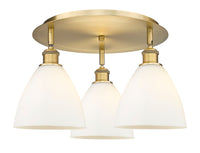 Ballston Semi-Flush Mount Satin Nickel